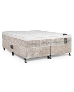 Cama Box + Colchão Castor Queen Premium One Face Tecnopedic 158x198x57cm