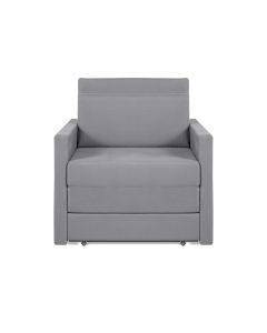 Sofá Cama Castor Solteiro Salerno Max Suede Cinza