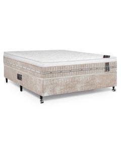 Cama Box + Colchão Castor Casal Premium One Face Tecnopedic 138x188x57cm