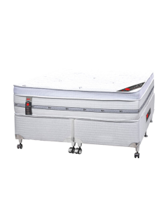 Cama Box + Colchão Castor Com Massageador King Niponpedic One Face Pocket 193x203x60cm