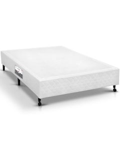 Cama Box Simples Castor Casal Poli Branco 138x188x27cm