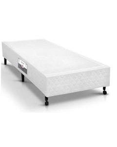 Cama Box Simples Castor Solteiro Poli Branco 88x188x27cm