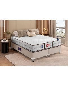 Cama Box + Colchão Castor Queen Vitagel Classic Double Face Pocket 158x198x63cm