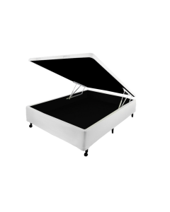 Cama Box Baú Castor Casal Corano Branco 138x188x35cm
