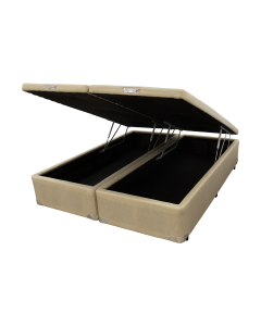 Cama Box Baú Castor Queen Linho Bege 158x198x35cm