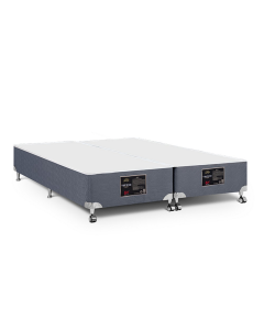Cama Box Castor King Suede Cinza 180x200x27cm