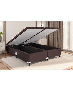 Cama Box Baú Castor Queen Corano Marrom 158x198x35cm