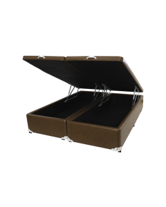 Cama Box Baú Castor Queen Premium Caramelo 158x198x35cm