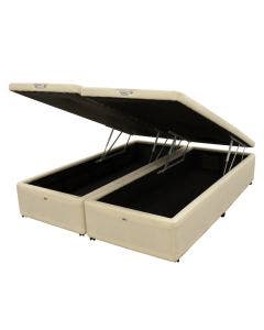 Cama Box Baú Castor King Vellus Bege 193x203x35cm