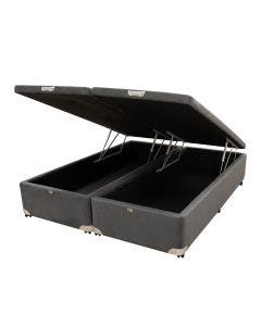 Cama Box Baú Castor Queen Vellus Cinza 158x198x35cm