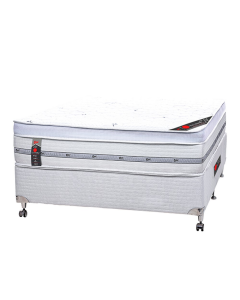 Cama Box + Colchão Castor Com Massageador Casal Niponpedic One Face Pocket 138x188x60cm