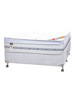 Cama Box + Colchão Castor Casal Niponpedic One Face Pocket 138x188x60cm