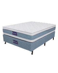 Cama Box + Colchão Netsono Casal Five Star Air Double Face Pocket 138x188x61cm