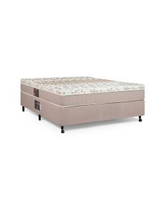 Cama Box + Colchão Castor Casal Class One Face Pocket 138x188x52cm