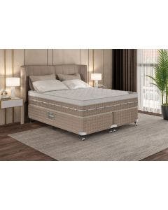 Cama Box + Colchão Castor King Premium One Face Tecnopedic 193x203x57cm