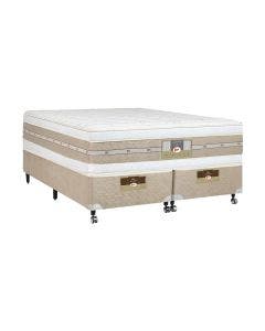 Cama Box + Colchão Castor Queen Silver Star Air Double Face Pocket 158x198x61cm