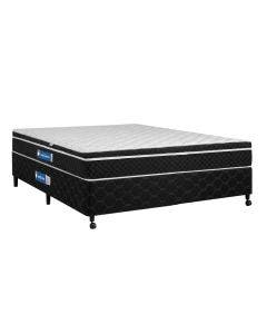 Cama Box + Colchão Netsono Casal Class One Face Molas Pocket 138x188x52cm