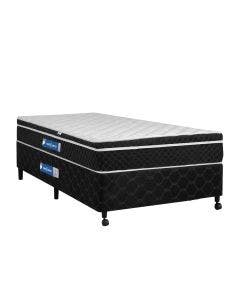 Cama Box + Colchão Netsono Solteiro Class One Face Molas Pocket 120x203x52cm
