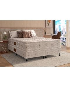 Cama Box + Colchão Castor King Hotel Collection Fire Retardant Double Face Pocket 180x200x60cm
