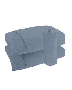 Lençol Malha King 3 Peças Azul 193x203x45cm