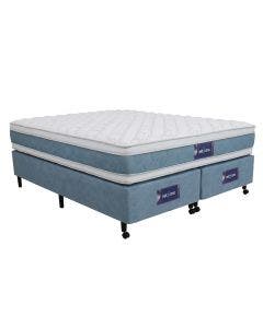 Cama Box + Colchão Netsono King Five Star Air Double Face Pocket 193x203x61cm