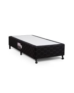 Cama Box Simples Castor Solteiro Poli Preto 120x203x27cm