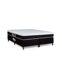 Cama Box + Colchão Castor Queen Montblanc One Face D33 158x198x52cm