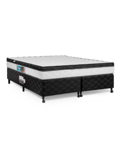 Cama Box + Colchão Castor King Montblanc One Face D45 193x203x52cm