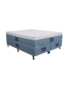 Cama Box + Colchão Netsono King Five Star Air One Face Pocket 193x203x59cm