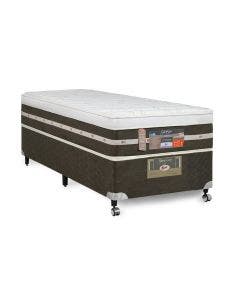 Cama Box + Colchão Castor Solteiro Silver Star Air One Face Tecnopedic 96x203x59cm