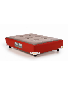 Cama Pet Castor Original Cinza/Vermelho 100x80x19cm