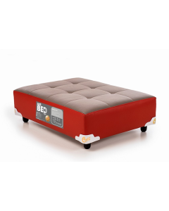Cama Pet Castor Original Cinza/Vermelho 80x60x19cm