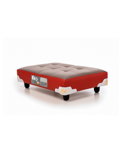 Cama Pet Bed Cinza/Vermelho 60x40x12cm