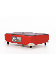 Cama Pet Castor Original Marrom/Vermelho 80x60x19cm