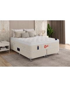  Cama Box + Colchão Castor King Vitagel Euro One Face Pocket 193x203x59cm