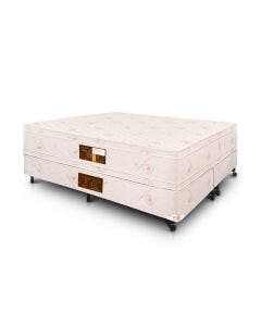 Cama Box + Colchão Castor Casal Hotel Collection Fire Retardant Double Face Pocket 138x188x60cm